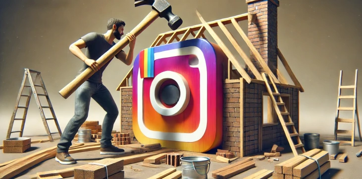 „Instagram“ programėlės pastatas